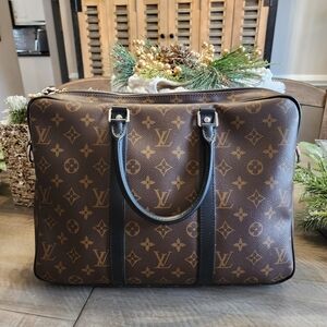 Louis Vuitton Macassar Porte-Documents Voyage Breifcase